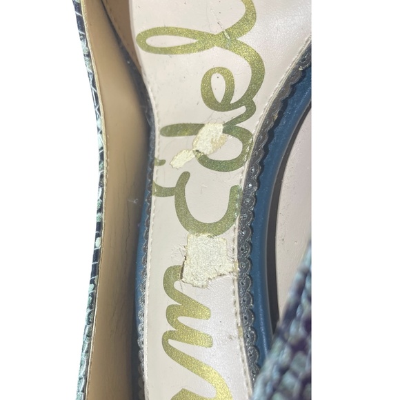 Sam Edelman Green Snake Toe Pump 3" Heel Size 8 - Picture 7 of 8